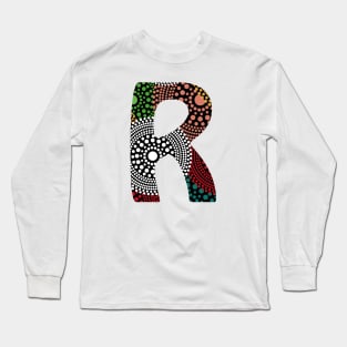 R Aboriginal Art Long Sleeve T-Shirt